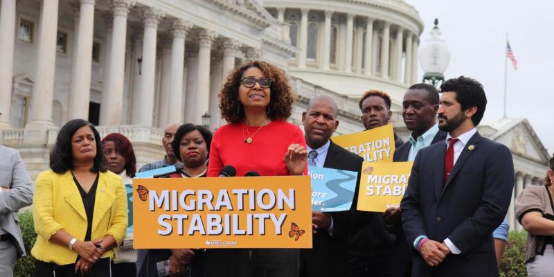 Rep. Kamlager-Dove Delivers Remarks Announcing Migration Stability Resolution