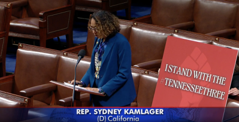 Congresswoman Kamlager on the floor
