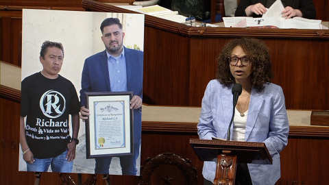 Rep. Kamlager-Dove delivers remarks about Carlitos on the House Floor.