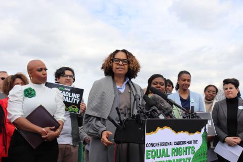 Congresswoman Kamlager at the ERA presser