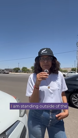 Rep. Kamlager-Dove films a video outside the Adelanto ICE facility